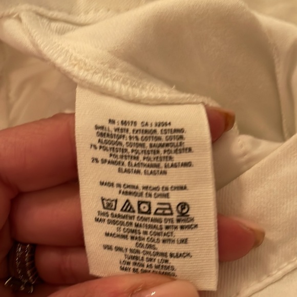 Anthropologie Pilcro 27 High-Rise Denim Leggings White Cropped Side Zip Closure - Picture 10 of 10